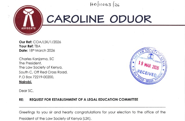 Letter requesting establishment of the LSK Legal Education Committee